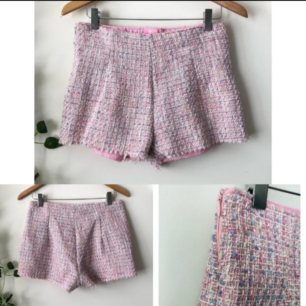 posh gossip tweed shorts